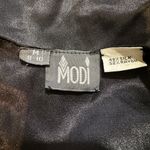 Modi Vintage 1980s or 1990s Gold Black Sequined and Beaded Silk Vest Medium Photo 14