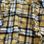 No Boundaries  Yellow Plaid Flannel Hoodie Shirt M (7–9) Photo 3