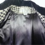 The Limited 100% Wool Vintage 90s  Houndstooth Pea Coat Velvet Collar Size 4 Photo 3