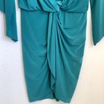 MISA Los Angeles NWT Long Sleeve Knot Dress in Eucalyptus Photo 6