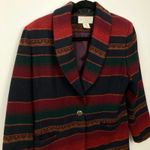 Petite Sophisticate Vintage Womans Petite S Southwestern Blanket Long Striped Blazer Aztec Tapestry Photo 2