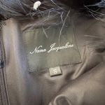 Nana Jacqueline Michelle Fur Trim Mini Dress in Black Photo 2