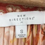 NEW DIRECTIONS Bohemian Floral Tassel Tunic Blouse Mauve Size Small Flowy Shirt Pink Photo 6