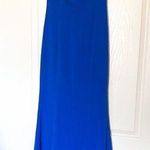 Marchesa Notte Dress Floral Bird Embroidered Mesh Mermaid Maxi Blue 4 NWT Photo 0