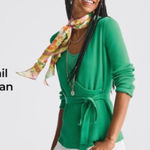 CAbi Cocktail Cardigan Styke #6244 Green sz Medium Photo 0