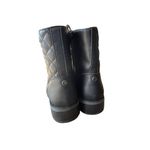 Liz Claiborne Liz Claiborne Reina Black Combat Biker Moto Quilted Ankle Boots Sz 7 Photo 5