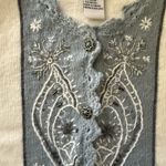 Vintage Women's Country Grandma Winter Embroidered Cardigan Sweater Cottage XL Photo 2