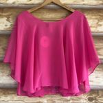 Love by Design Crochet lace trim sheer flutter sleeve crop top Jr size XS Photo 6