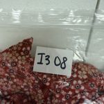 Max Studio L Large Top Blouse Scarlet Red Daisy Floral Ruffled Sleeve Tie Photo 13