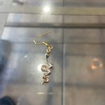 Handmade Gold tone Snake Earrings , Gold drop dangle earrings Snake Gothic Y2k , Punk Classy Photo 7