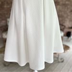 Teeze Me Dress Skater Midi White Sleeveless V-neck 7/8 Cocktail Party Grad Photo 4