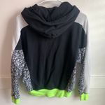 Nike  Black, White, & Neon Green Paint Splatter Print Full Zip Jacket Photo 1