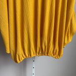 ZARA sz L yellow ribbed oversized batwing boho blouse Photo 8