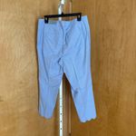 Talbots Chatham Crop Slim Leg Pants Light Blue Scalloped Hem Women's Size 10 Photo 1