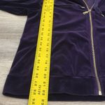 Ralph Lauren Lauren Purple Velvet Long Sleeve Zip Front Hoodie Size Large Photo 13