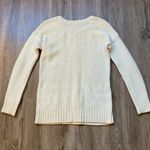 American Eagle Wool Blend Frozen Ivory Cable Beaded Sweater Size S Photo 6