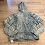 Balmain  Women’s Moto Jacket Denim Open Front Acid Wash Light Size XXL Photo 4