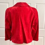 Bernardo Vintage Red Leather Jacket Coat Snakeskin M Medium L Large Photo 4