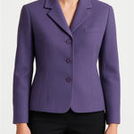 Harvé Benard by Benard Holtzman Purple 3Button Notched Lapel Blazer Petite 10P Photo 0