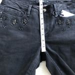 Nanette Lepore  Black Girlfriend Jeans NWT Beaded Photo 4