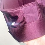 Fabletics Maroon Shiny Shimmery Mesh Back Pocket Racerback Sports Bra Photo 7