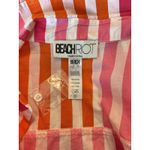 Beach Riot  Womens Sz L/XL  Top Pink Orange Stripe Swim Cover Up Button Up #148 Photo 7