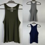 Free People  Intimately High Neck Ribbed Swing Tank Bundle 3 S Navy Gray Olive Photo 1