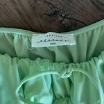 American Threads  green puff sleeve crop top Photo 1