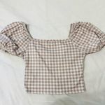 Brown gingham crop top Size XS Photo 1