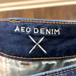 American Eagle Super Stretch Distressed Jegging Crop Dark Wash Jeans Photo 6