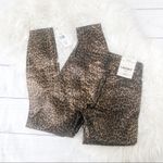 L'Agence L’ Agence Margot Skinny Black Cheetah Foil‎ Coated denim Jeans Size 24 NEW Photo 4