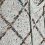 POL  Knit Hoodie Sweater Size Small V-Neck Pullover Diamond Pattern Photo 6