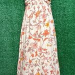 Bella Mae Cream Floral Maxi Dress Twist Bodice Boho Garden Party Orange Size L Photo 0