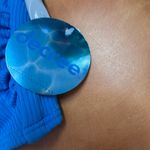 Decree  Vibrant Blue Ribbed Top Photo 2