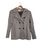 Croft & Barrow  Brown Tan Wool Pea Coat Double Breast Jacket Photo 2