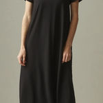 American Giant Black Short Sleeve Midi Dress Size S Photo 0