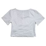 NAKD Puffy Shoulder Corset Top Womens Medium 38 White Side Zip Boho Photo 7