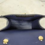 Vintage Italian Mini Black Leather Top Handle Bag Gold Buckle Made in Italy Photo 8