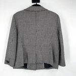 Talbots VTG Wool Blend Houndstooth Single Breasted Blazer Black White Size 14 Photo 2