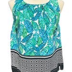 Rafaella  Tropical Leaf Print Sleeveless Blouse Photo 0