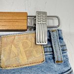 ZARA  Blue High Rise Straight Leg Jeans Womens 6 Slit at Ankle Button Fly Light Photo 6