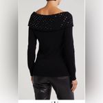 Nordstrom Sofia Cashmere Cowl Neck Sequins Sweater Black Size L Photo 1