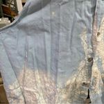 Trading Spaces Vintage TLC Button Up tie dye sleeves denim shirt Size S Blue Photo 3