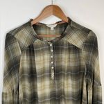 Frye & Co Green Plaid Long Sleeve Top Size Large Photo 1