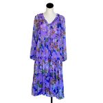 Laura Ashley NWT  Boho Tired Ruffle Floral Midi Dress Photo 3