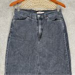 Levi Strauss Signature Women’s Maxi Denim Skirt Mid Rise Western in Gray Black 2 Photo 4