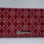 Longaberger Basket Checkbook Cover Blushing Hearts Fabric Sisters Wallet Photo 0