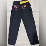 PACO Jeans Patchwork Velvet Pants Peace Sign Y2K Boho Festival 90s Vintage Size undefined Photo 2