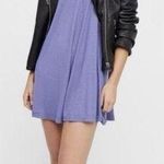 Free People Beach LA Nite Lavender Sleeveless Mini Dress Ribbed Casual Summer L Photo 0