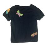 Christopher & Banks size small knit butterfly short sleeve Sweater vintage Photo 1